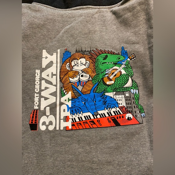 Fort George Brewing Astoria Oregon 3-Way Zip Hoodie Men’s Large NWOT - Picture 5 of 7